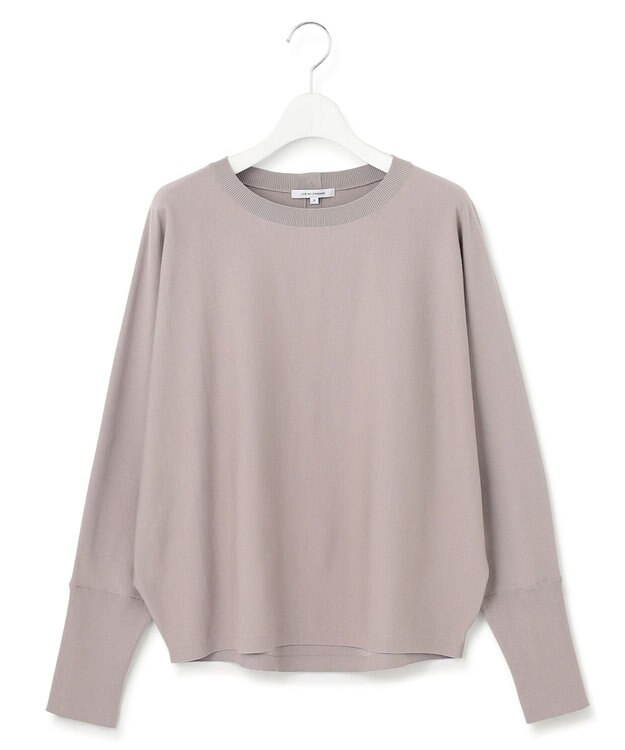 23区 S 【洗える/ご好評につきカラー追加】ヴィスコースストレッチ ドルマン ニット ライトグレー系