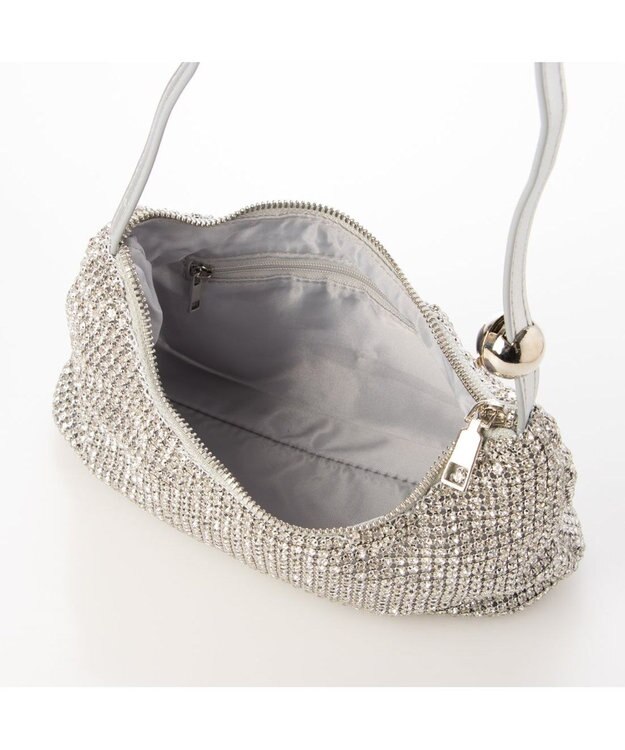 UNBILLION カシュカシュ cachecache / ワンハンドルメタリックビーズバッグ シルバー