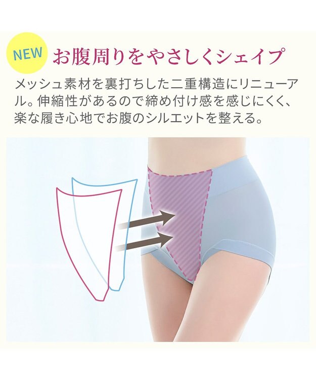 BRADELIS New York 【BRADELIS NewYork peace】綿混楽々ハイウエストショーツ24 サックスブルー