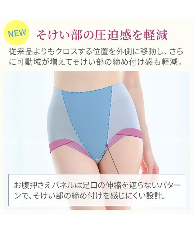 BRADELIS New York 【BRADELIS NewYork peace】綿混楽々ハイウエストショーツ24 サックスブルー