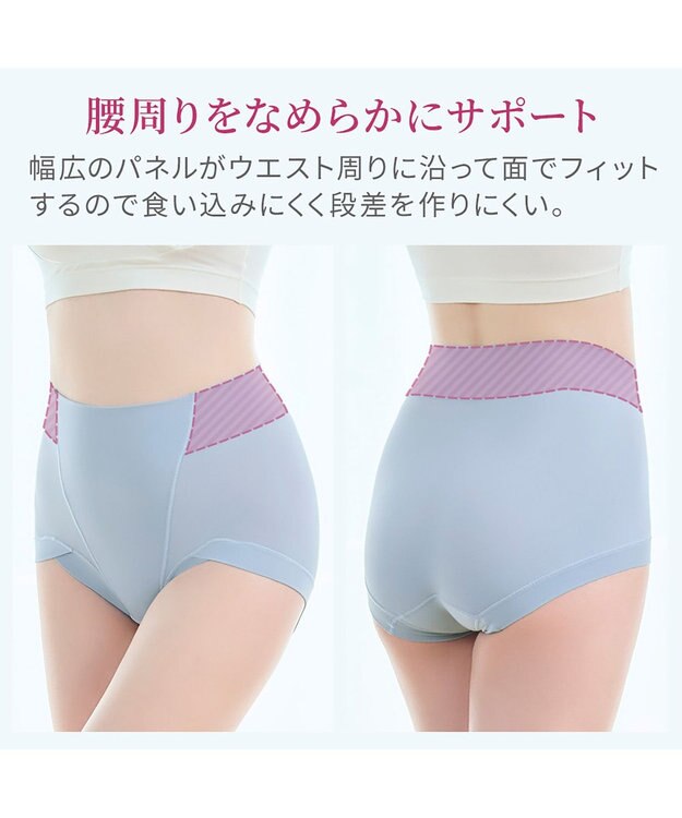 BRADELIS New York 【BRADELIS NewYork peace】綿混楽々ハイウエストショーツ24 サックスブルー