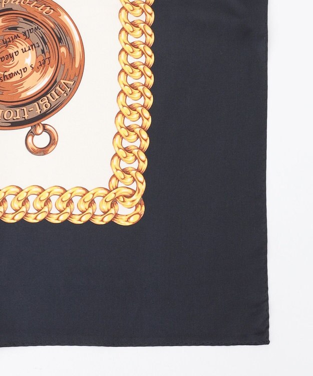 23区 コイン柄スカーフ ブラック系