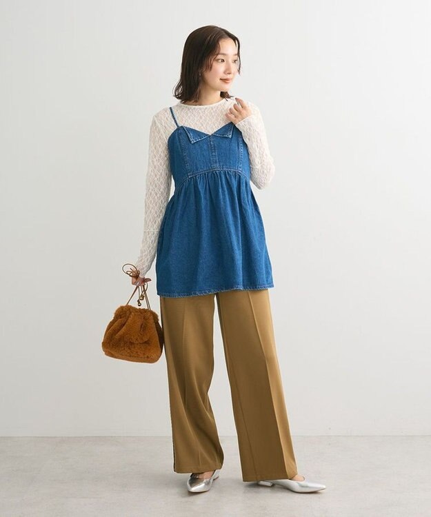 Green Parks レースプルオーバー Off White