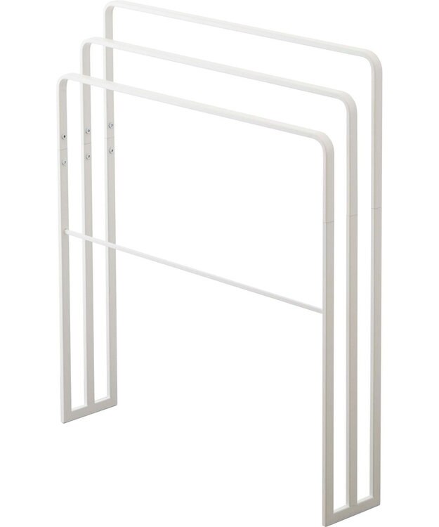 tower 横から掛けられるバスタオルハンガー 3連 タワー ホワイト ホワイト