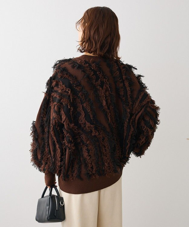 Green Parks ・ＥＬＥＮＣＡＲＥ　ＤＵＥ　フリンジジャカードカーテ Brown