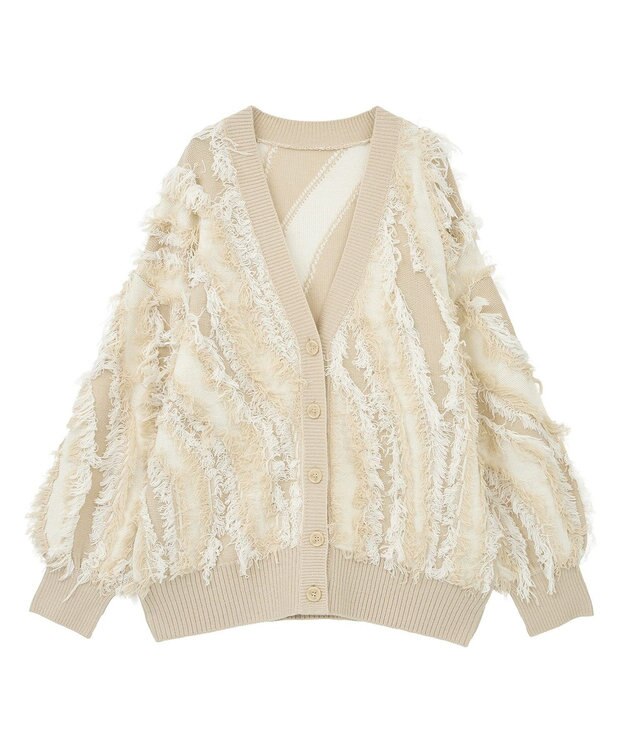 Green Parks ・ＥＬＥＮＣＡＲＥ　ＤＵＥ　フリンジジャカードカーテ Beige