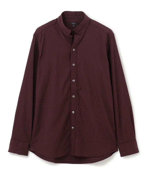 JOSEPH HOMME アロージャガードストレッチ　ウイングカラーシャツ ブラウン系