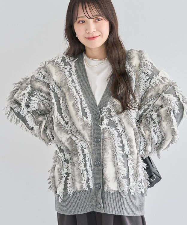 Green Parks ・ＥＬＥＮＣＡＲＥ　ＤＵＥ　フリンジジャカードカーテ Gray