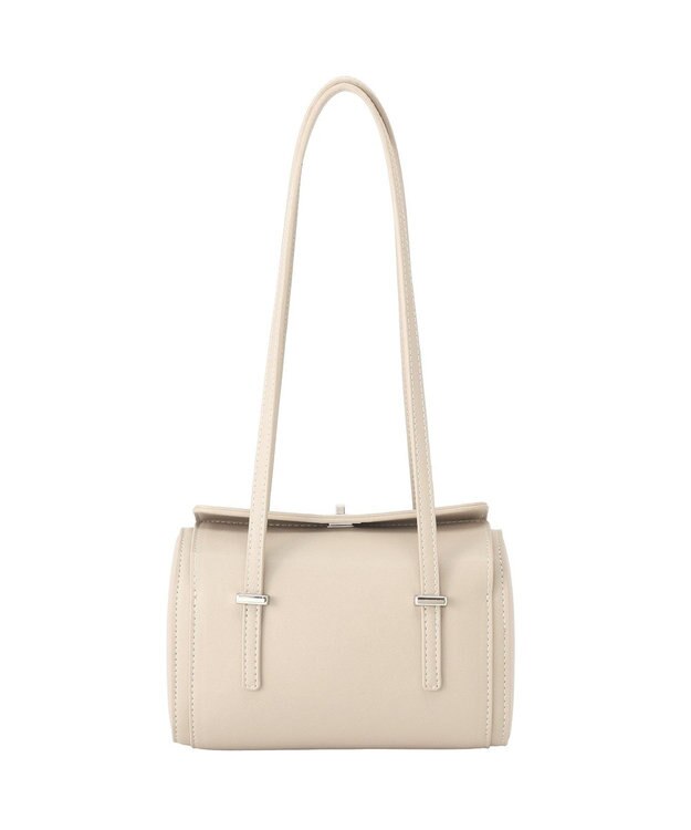 YECCA VECCA フェイクレザーミニボストンバッグ Silver