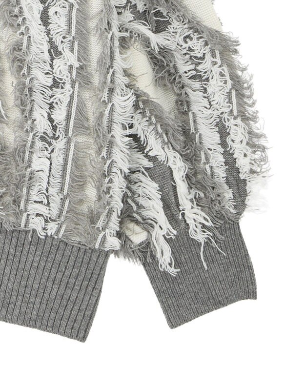 Green Parks ・ＥＬＥＮＣＡＲＥ　ＤＵＥ　フリンジジャカードカーテ Gray