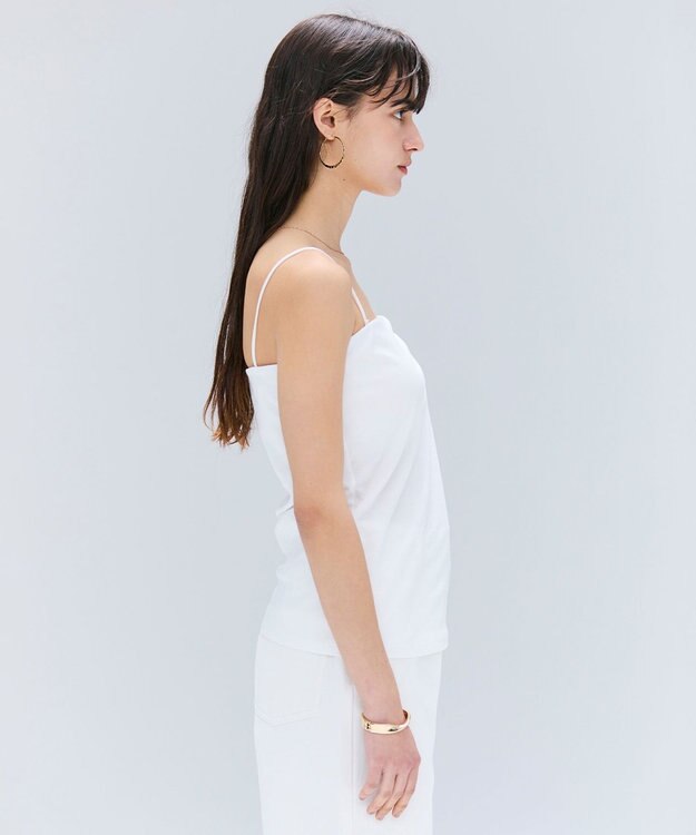 BEIGE， 【洗える】MERCANTI / インナーカップ付きベアトップ White