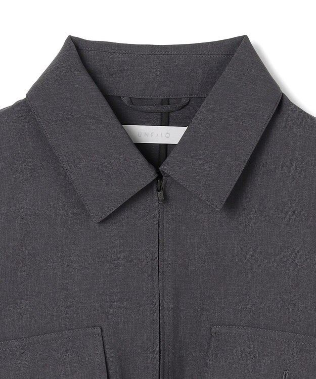 UNFILO MENS 【OCEANS YouTube 掲載/男女兼用】WOOL TOUCH 機能美シャツブルゾン チャコール