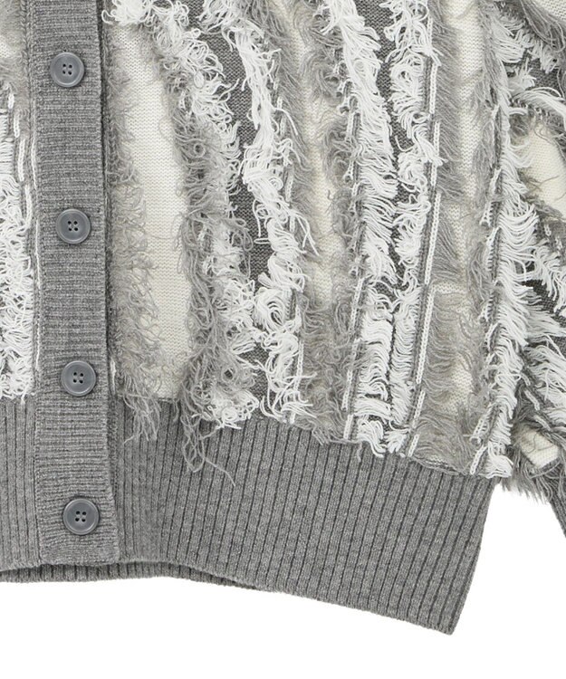 Green Parks ・ＥＬＥＮＣＡＲＥ　ＤＵＥ　フリンジジャカードカーテ Gray