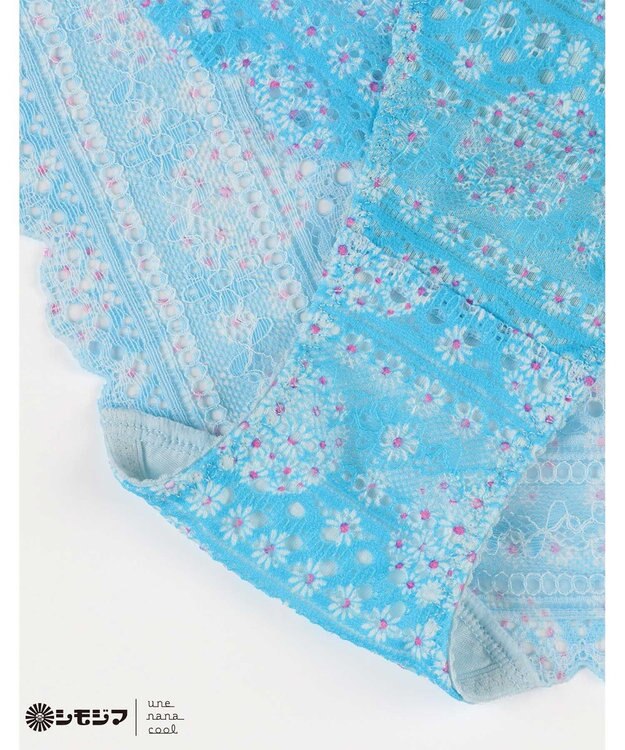 une nana cool MADE WITH シモジマ 総レースショーツ サックスブルー