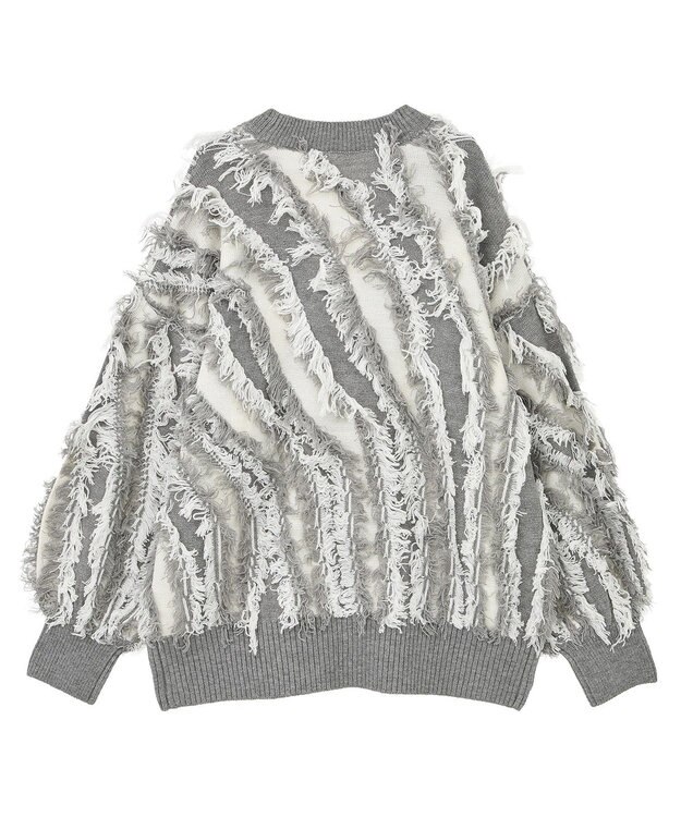 Green Parks ・ＥＬＥＮＣＡＲＥ　ＤＵＥ　フリンジジャカードカーテ Gray