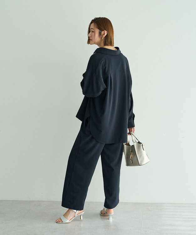 YECCA VECCA 【2点SET】スキッパーデザインセットアップ Navy