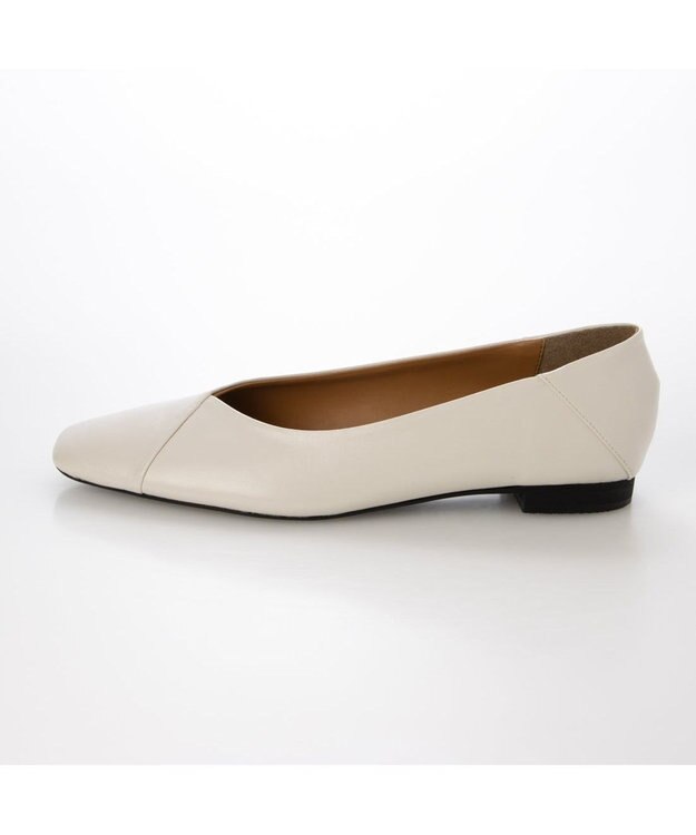 MODE ET JACOMO <carino>スクエアトゥバレエシューズ アイボリー