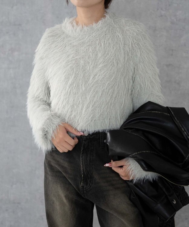 WEGO シャギーショートPO ライトグレー