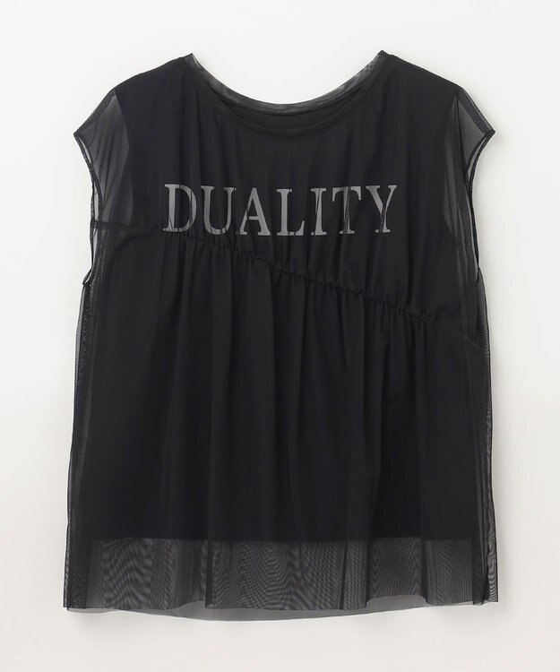 GRACE CONTINENTAL チュールレイヤードトップ ブラック