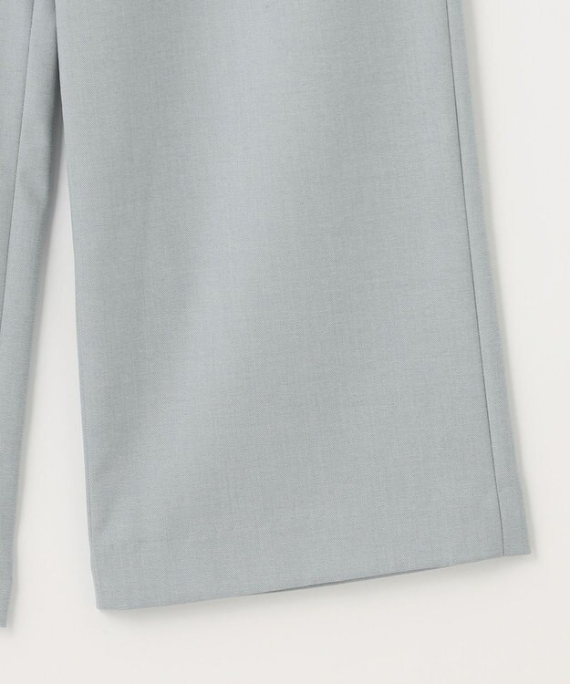 J.PRESS LADIES L 【洗える】シャークスキン セミワイド パンツ グリーン系