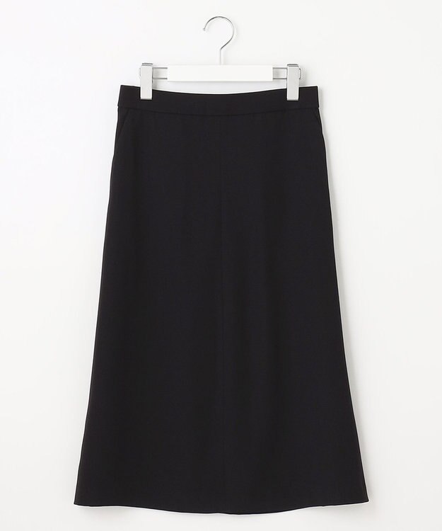 自由区 【XSサイズ～/洗える】ダブルフェイススーティング フレアスカート ネイビー系