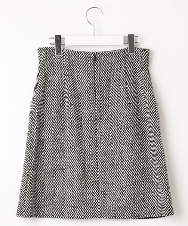 Feroux 【古畑星夏さん着用】ヘリンボンハイウエストミディ スカート ホワイト系2