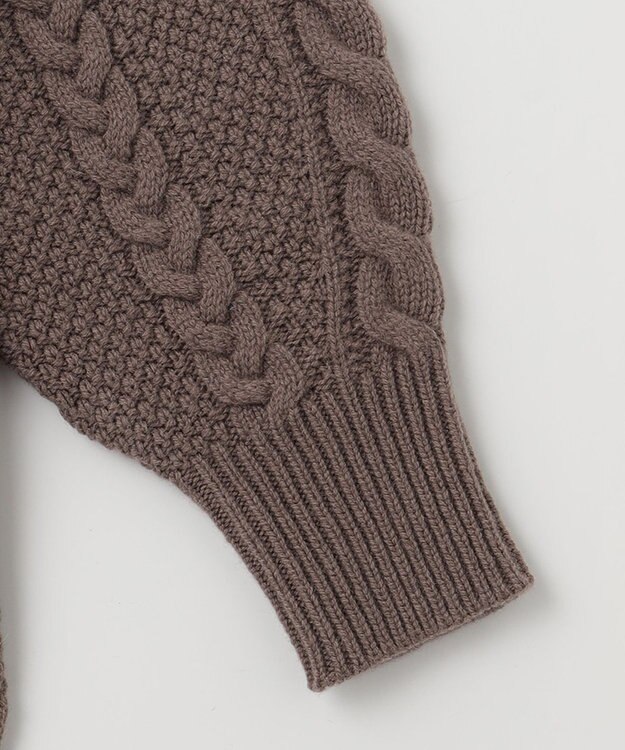 23区 【SLOW/一部店舗限定】ニットトータル アラン柄 ニット ブラウン系