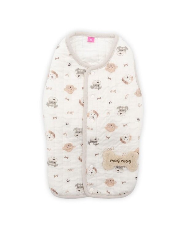 PET PARADISE ペットパラダイス ふわりと キルトベスト 《いぬ柄》 超小型犬 小型犬 ホワイト