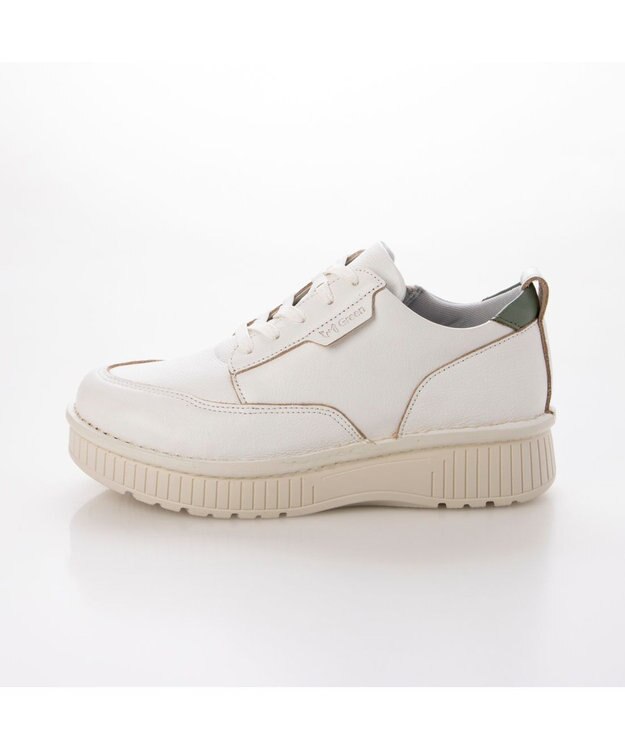 ing <ing>【サスティナブル】厚底レースアップスニーカー ホワイト