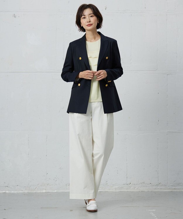 J.PRESS LADIES オックス ダブル テーラードジャケット ネイビー系