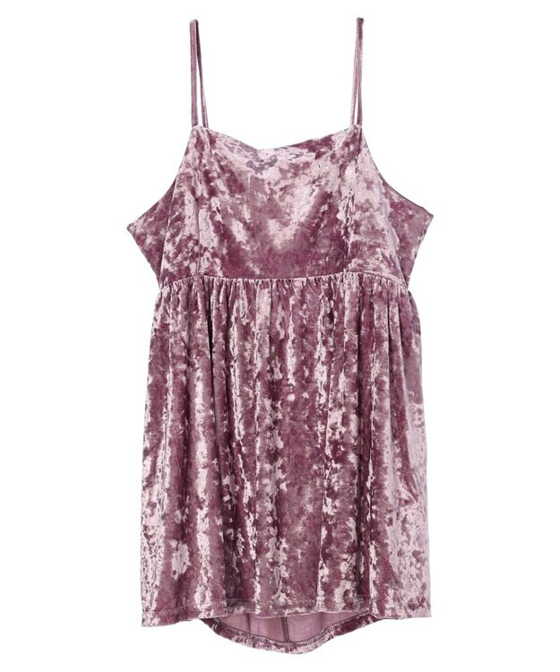 Green Parks ・ＥＬＥＮＣＡＲＥ　ＤＵＥクラッシュベロアキャミチュニック Purple