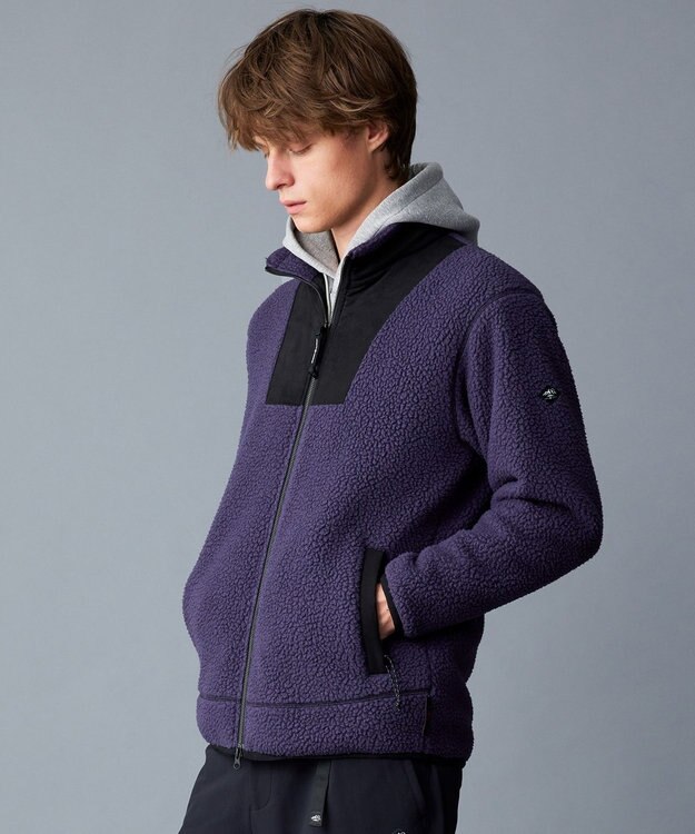 JOSEPH ABBOUD MOUNTAIN 【Eco素材】ポーラテック ボアフリース ブルゾン パープル系