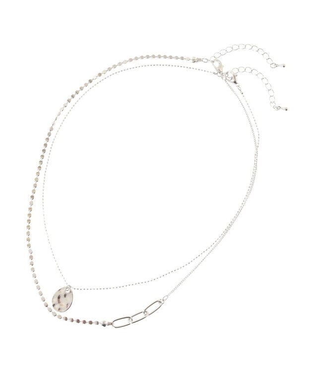 Green Parks ｅｖｅｒｙｗａｌｋ．２本セットクラフト調コインネックレス Silver