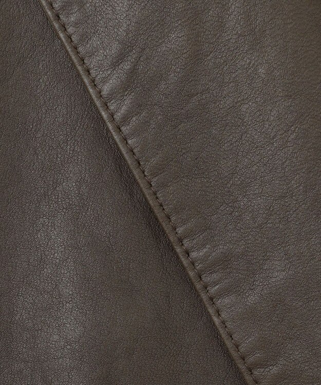 JOSEPH HOMME 新素材【シャツ感覚で羽織れる軽さ】シュリンクエアレザー　ジャケット ダークグリーン系