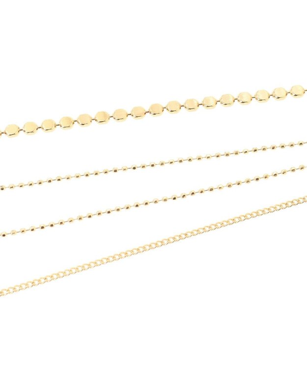 Green Parks ｅｖｅｒｙｗａｌｋ．２本セットクラフト調コインネックレス Gold