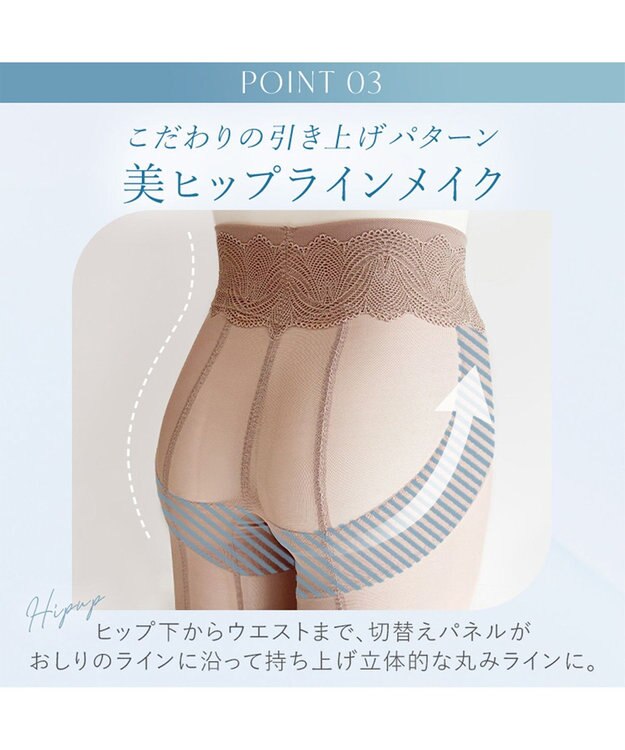 BRADELIS New York 【BRADELIS New York】メッシュシェイプガードル 1枚履き可能 補整 ガードルショーツ 太もも細見え ヒップアップ モカベージュ