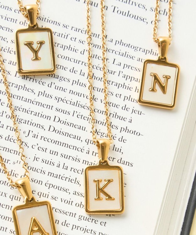 WEGO Lイニシャルネックレス 柄3