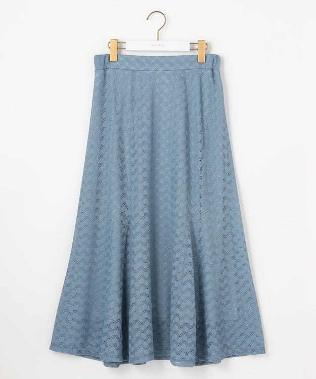 ANY SIS 【洗える】レースマーメイド スカート ライトブルー