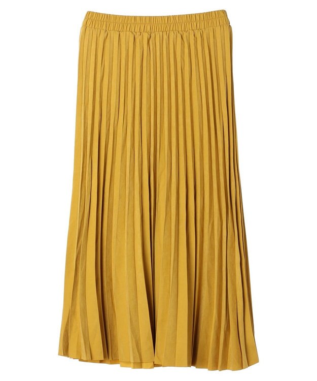 CRAFT STANDARD BOUTIQUE ピーチアコーディオンプリーツスカート Yellow