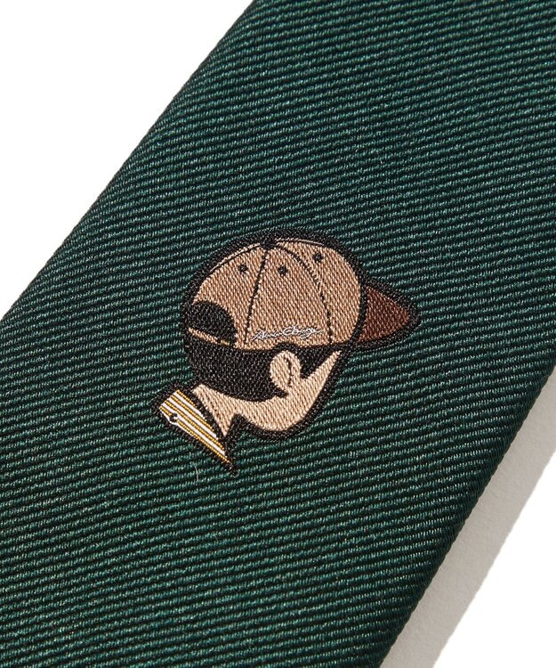 J.PRESS MEN 【AaronChang】ジャガード ネクタイ ダークグリーン系