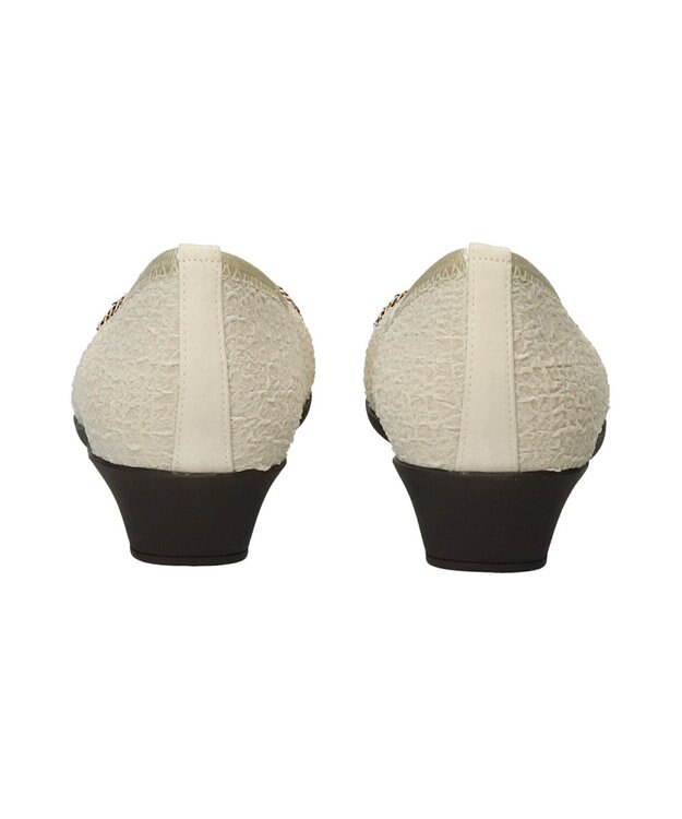 Bridget Birkin 【Bridget Birkin Walk】チェーンアクセントスクエアパンプス ベージュコンビ