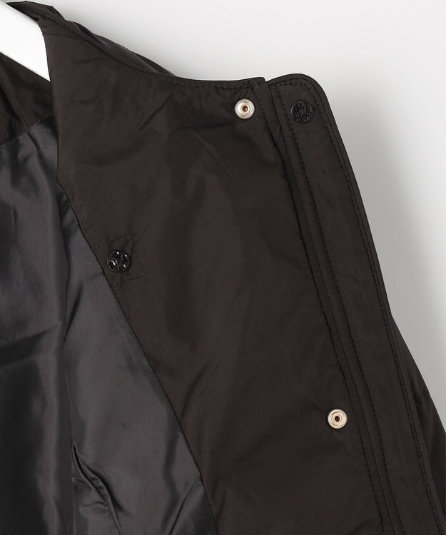 ANY SIS S 【2WAY】ノーカラーミドル ダウン ブラック