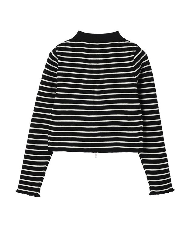 Green Parks ・ＥＬＥＮＣＡＲＥ　ＤＵＥ　Ｗ　ＺＩＰ　ボーダーカーデ Black