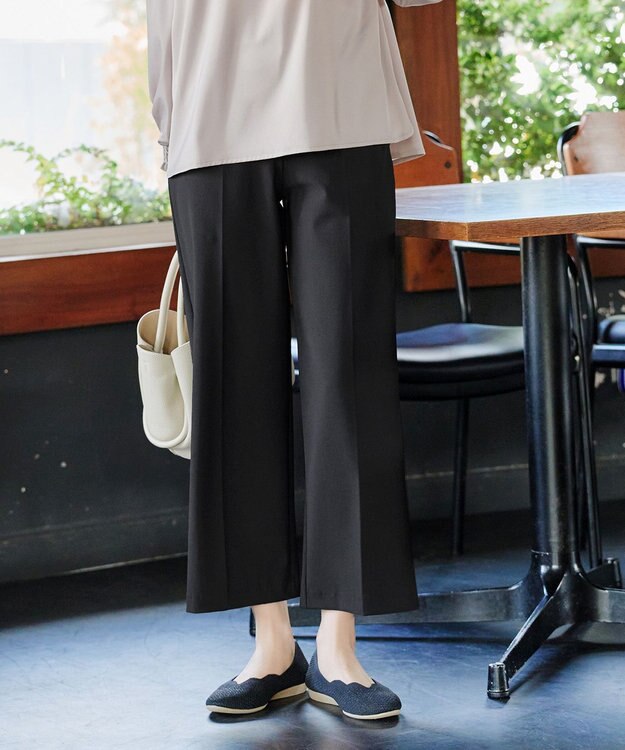 Tiaclasse 【日本製・洗える・接触冷感・吸水速乾・UVカット】サーラドライ・ワイドパンツ ブラック