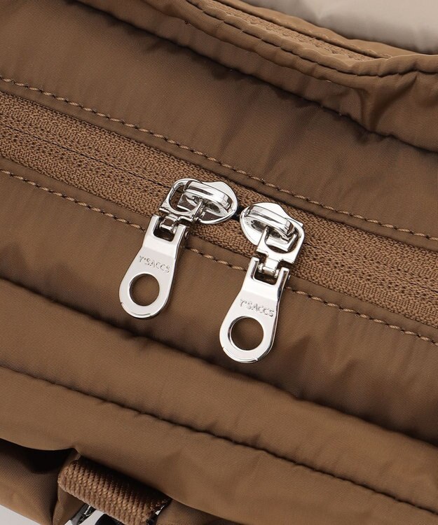 Y'SACCS ドローストリング コンビカラーショルダー mini チョコ