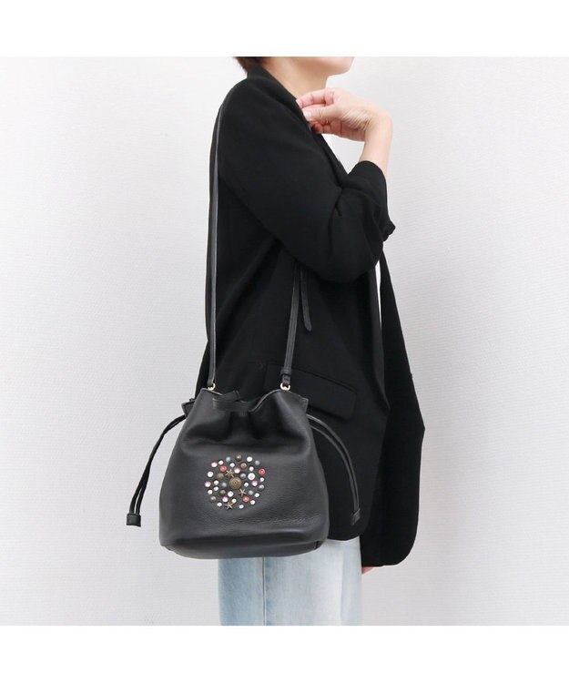 UNBILLION ペルケ perche / マルチスタッズ2wayドロストショルダー ブラック
