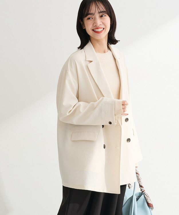 Green Parks オーバーサイズＷ釦ライトジャケット Ecru