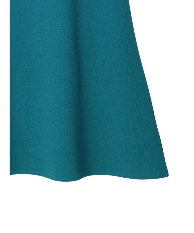 Green Parks カットジョーゼット裾フレアスカート Blue Green