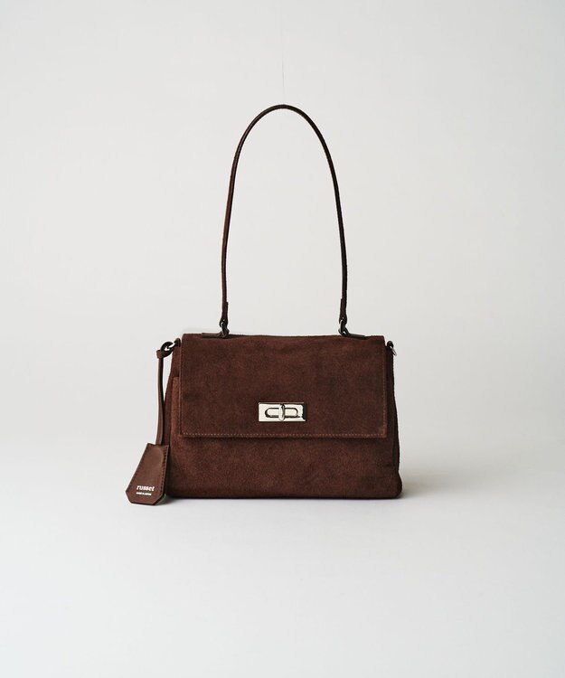 russet スエードフラップミニトートバッグ(CE-1722-WEB) D.Brown