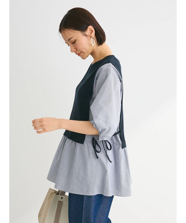 Green Parks テレコドッキングチュニック Stripe